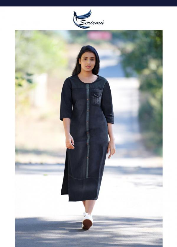 Seriema Kumb Capture 4 Fancy Wear Denim Kurti Collection